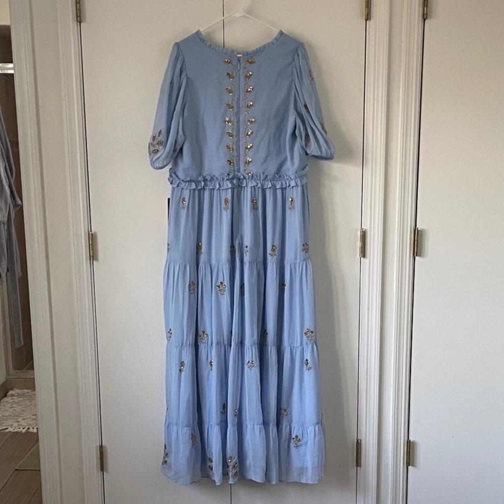 Ivy City Co Blue Embroidered Dress - Picture 7 of 8